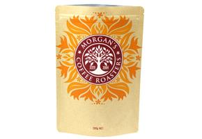 Kraft Paper Stand Up Zipper Coffee Bag With Vlave