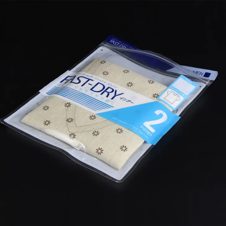 Plastikowe torby do pakowania odzieży z nadrukiem na zamek błyskawiczny