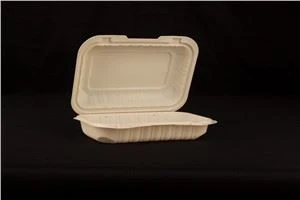 9x6 cali Hinged To Go Clamshell Mineral Filled Takeaway Food Container Kuchenka mikrofalowa