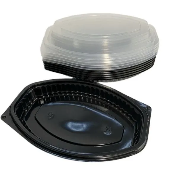 Owalny jednokomorowy pojemnik do przygotowywania posiłków