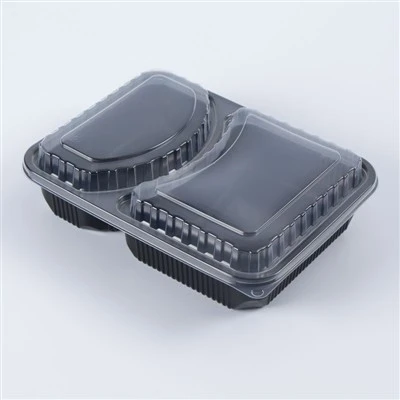 Plastikowe pudełka Bento na wynos z 2 przegródkami