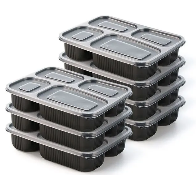 4-komorowy, szczelny pojemnik na żywność