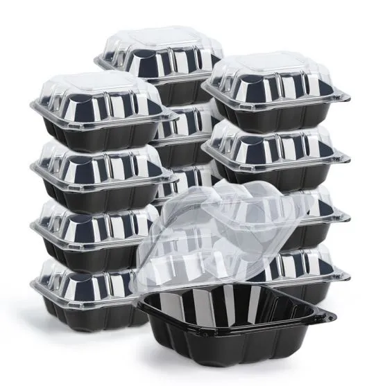 Kwadratowy pojemnik na żywność zapobiegający zaparowaniu